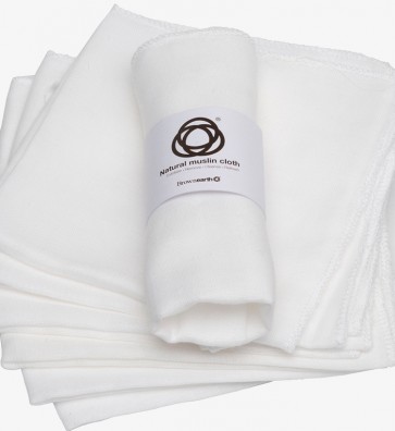 Muslin Face Cloth, Gentle Wash, Cleanse, Remove Make Up and Exfoliate, 100% Natural Egyptian Cotton. X 6 Units