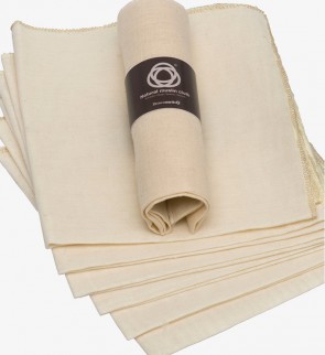 Muslin Face Cloth, Gentle Wash, Cleanse, Remove Make Up and Exfoliate, 100% Natural Egyptian Cotton. X 6 Units